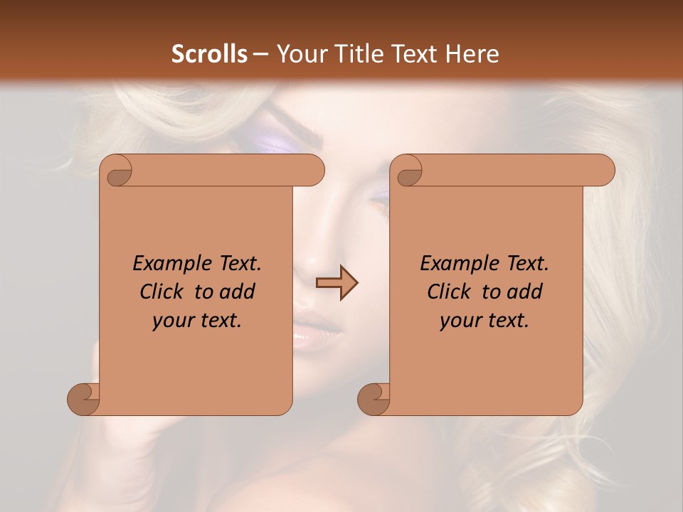 Elegance Woman Portrait Beauty Nails PowerPoint Template