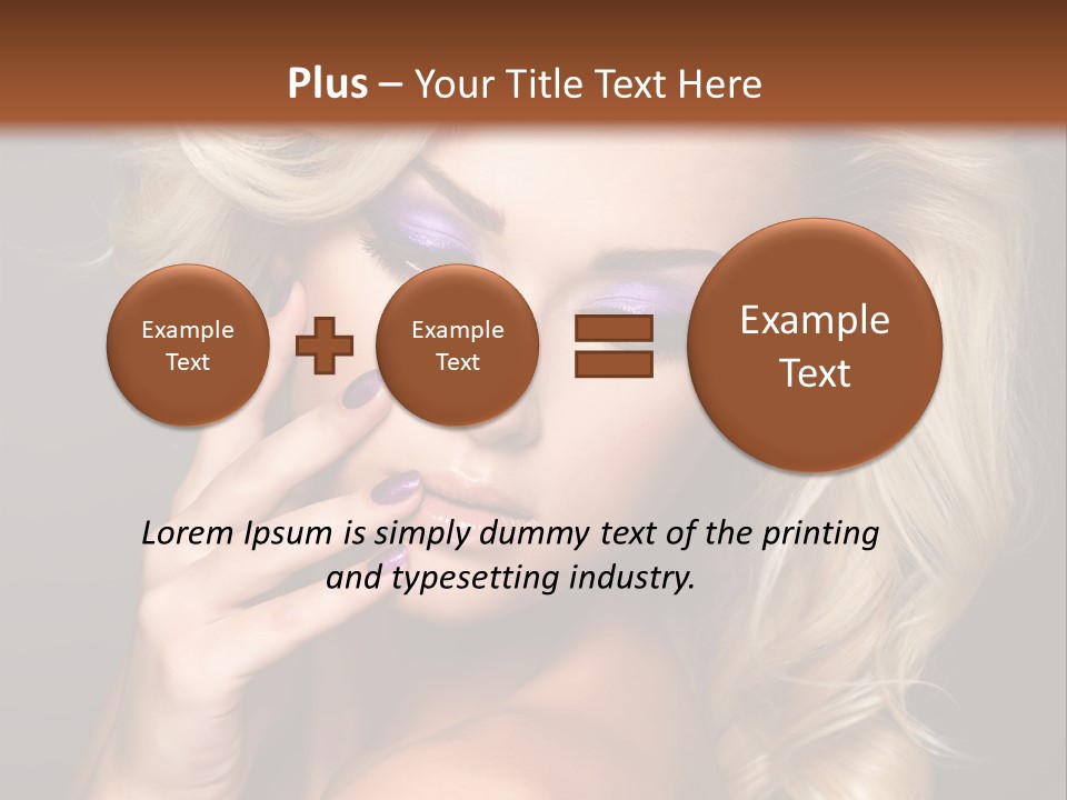 Elegance Woman Portrait Beauty Nails PowerPoint Template