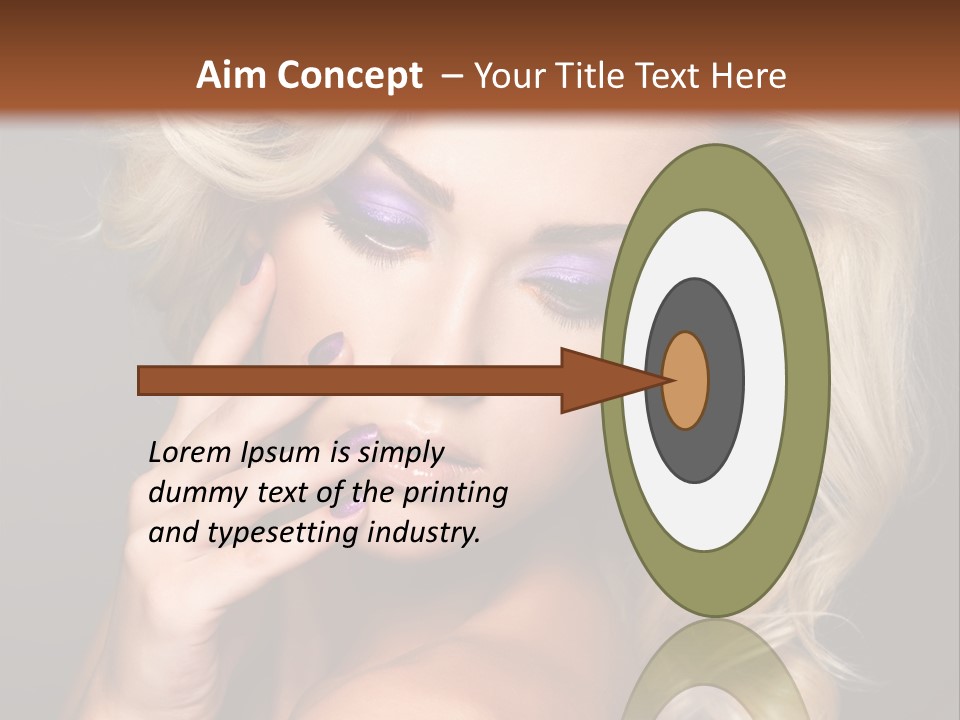 Elegance Woman Portrait Beauty Nails PowerPoint Template