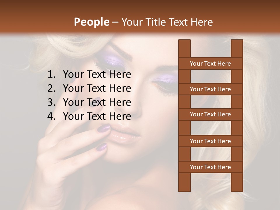 Elegance Woman Portrait Beauty Nails PowerPoint Template