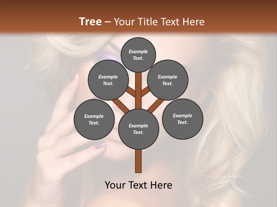 Elegance Woman Portrait Beauty Nails PowerPoint Template