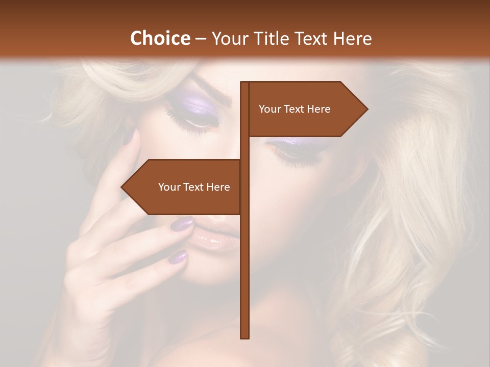 Elegance Woman Portrait Beauty Nails PowerPoint Template