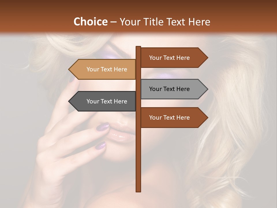 Elegance Woman Portrait Beauty Nails PowerPoint Template