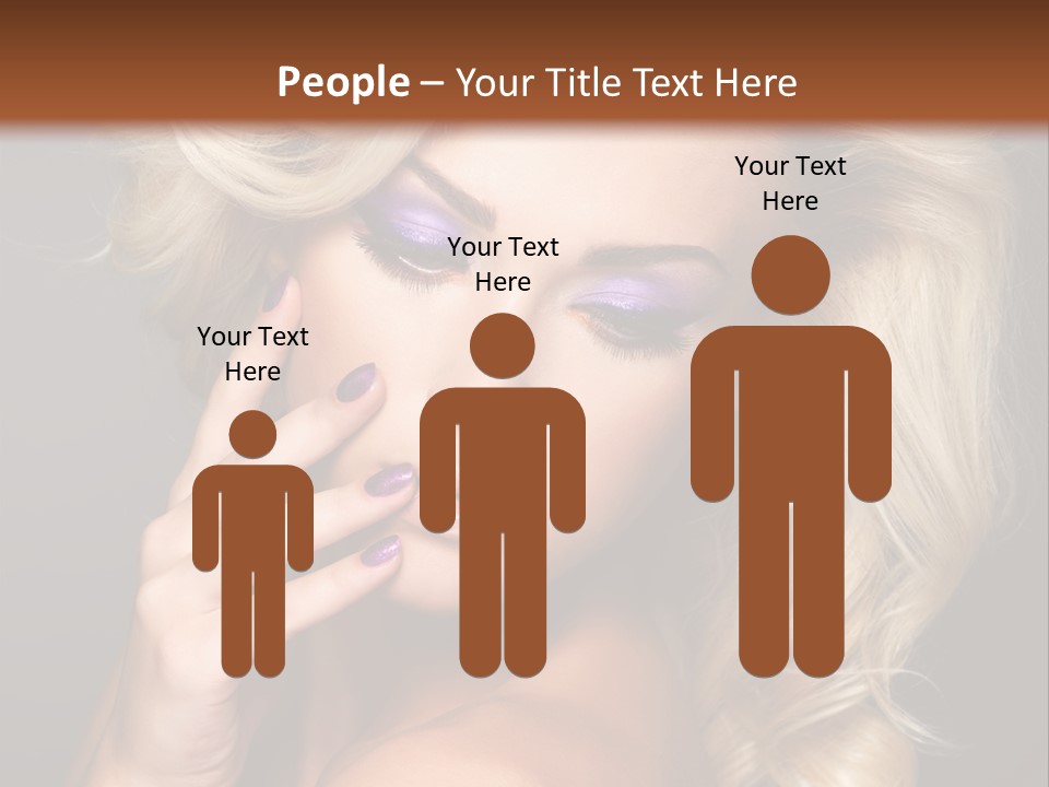 Elegance Woman Portrait Beauty Nails PowerPoint Template