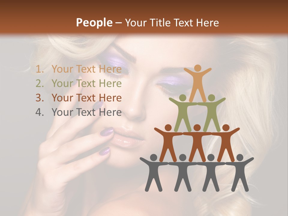 Elegance Woman Portrait Beauty Nails PowerPoint Template