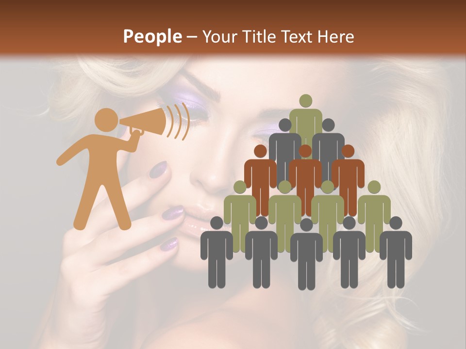 Elegance Woman Portrait Beauty Nails PowerPoint Template