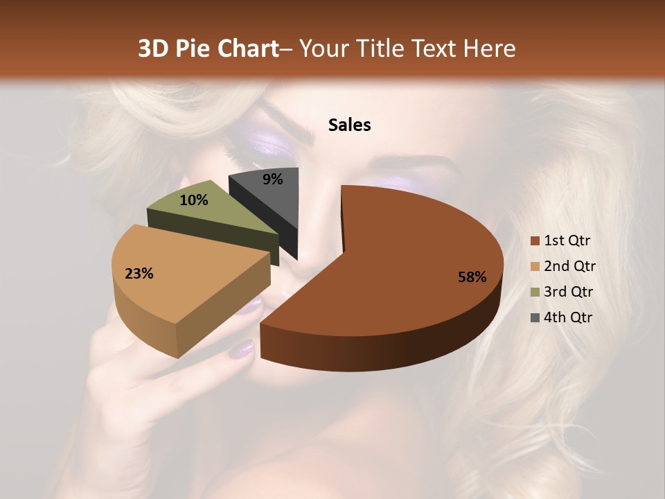 Elegance Woman Portrait Beauty Nails PowerPoint Template