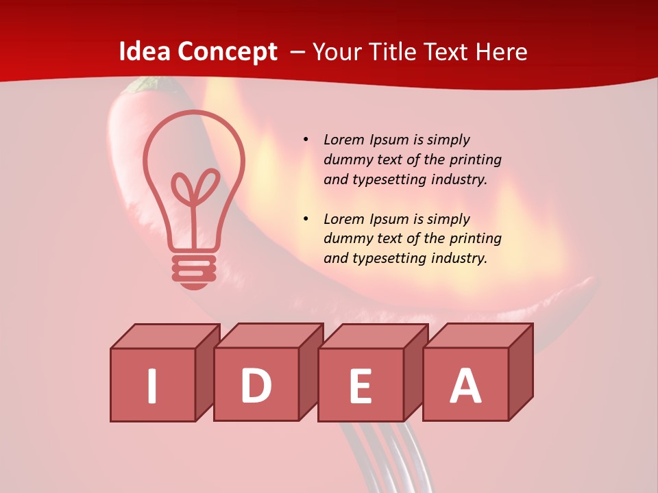 Plant Chili Fire PowerPoint Template