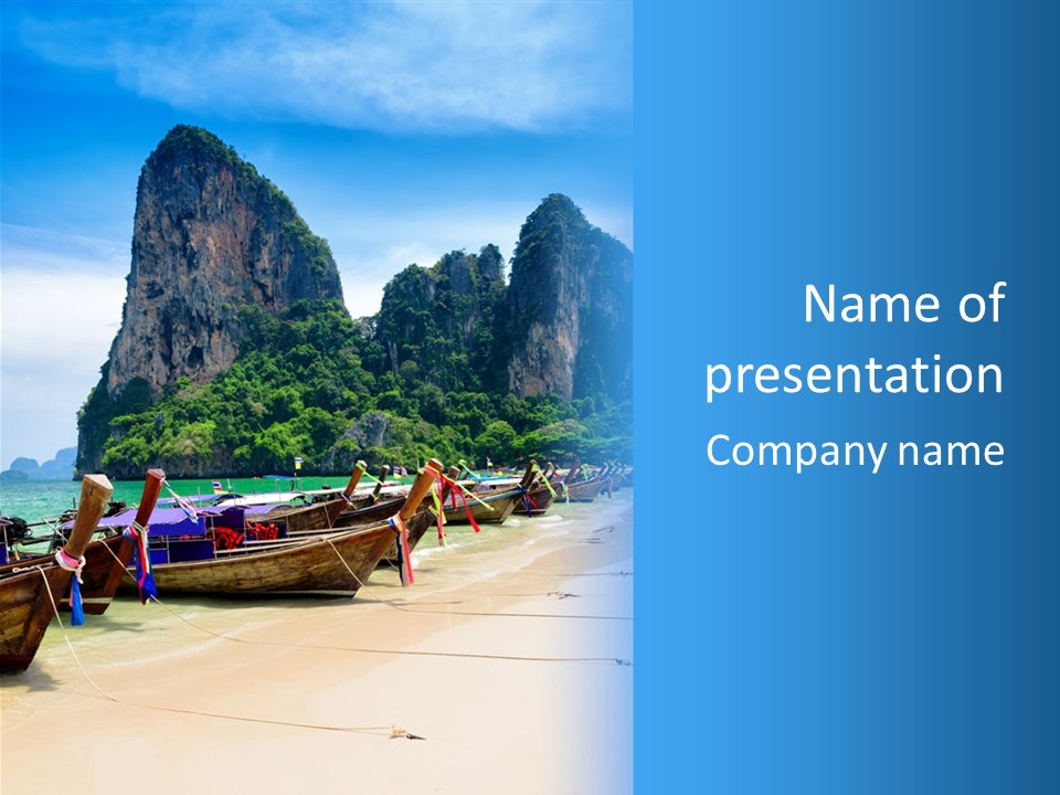 Tail Lagoon Thailand PowerPoint Template