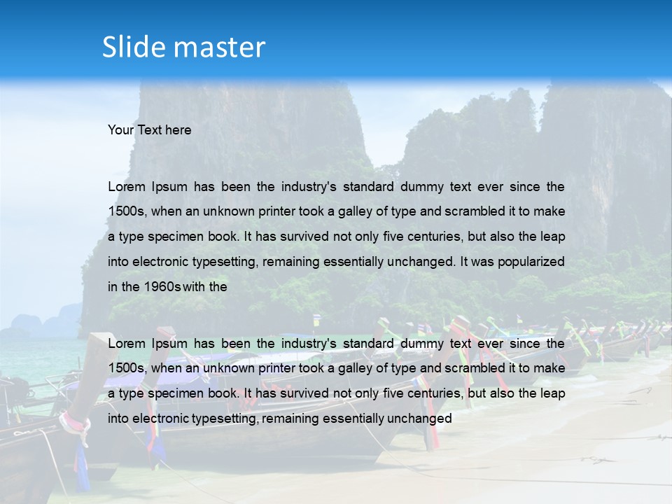 Tail Lagoon Thailand PowerPoint Template