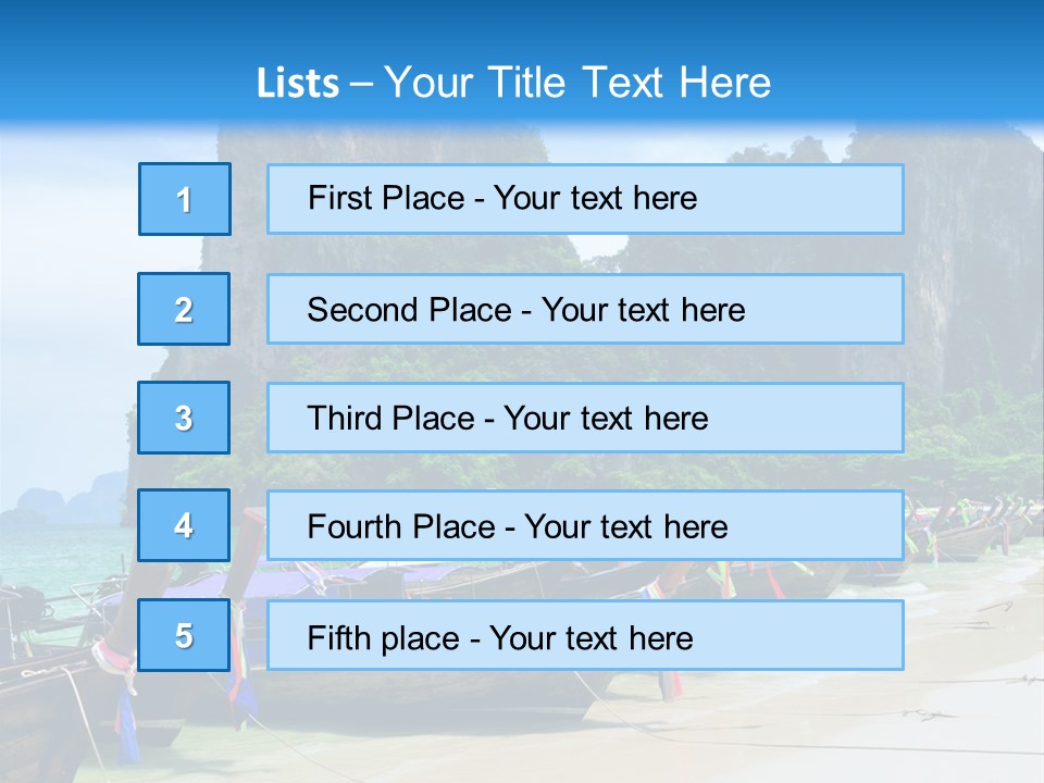 Tail Lagoon Thailand PowerPoint Template