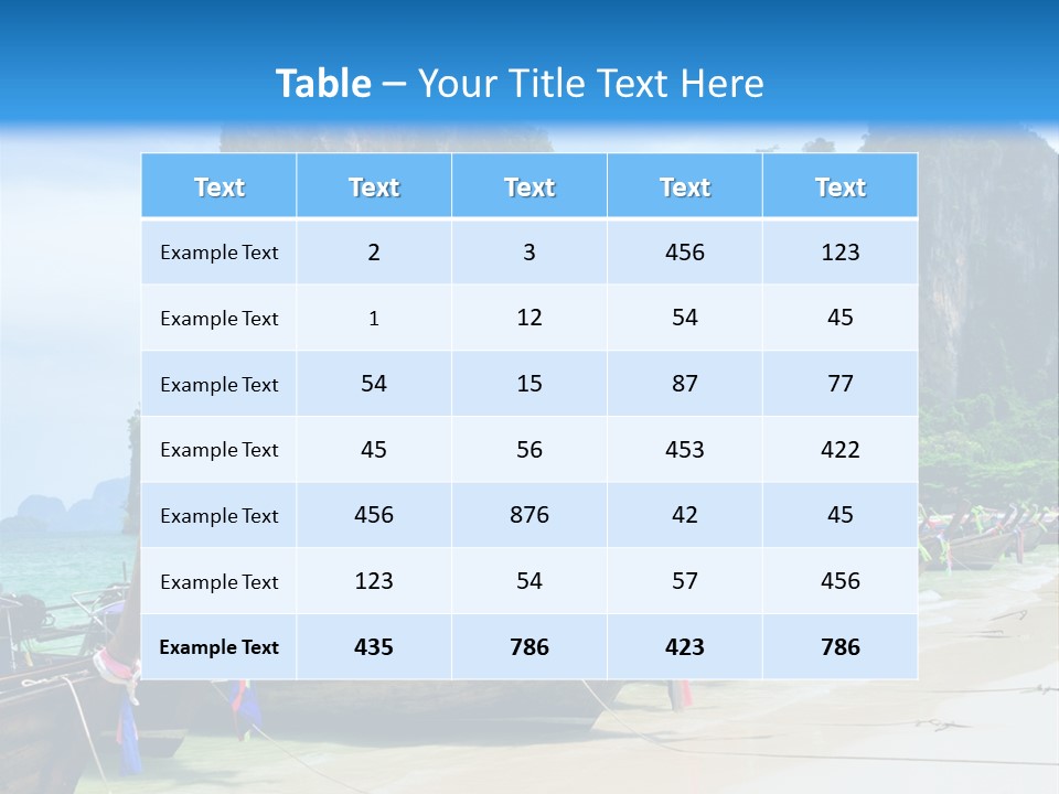 Tail Lagoon Thailand PowerPoint Template