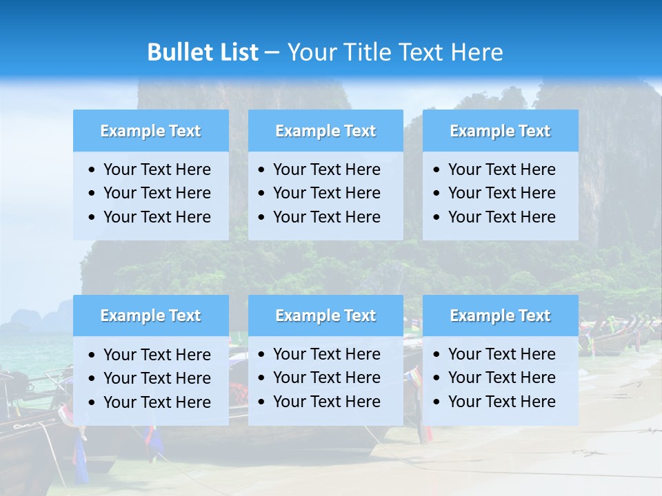 Tail Lagoon Thailand PowerPoint Template