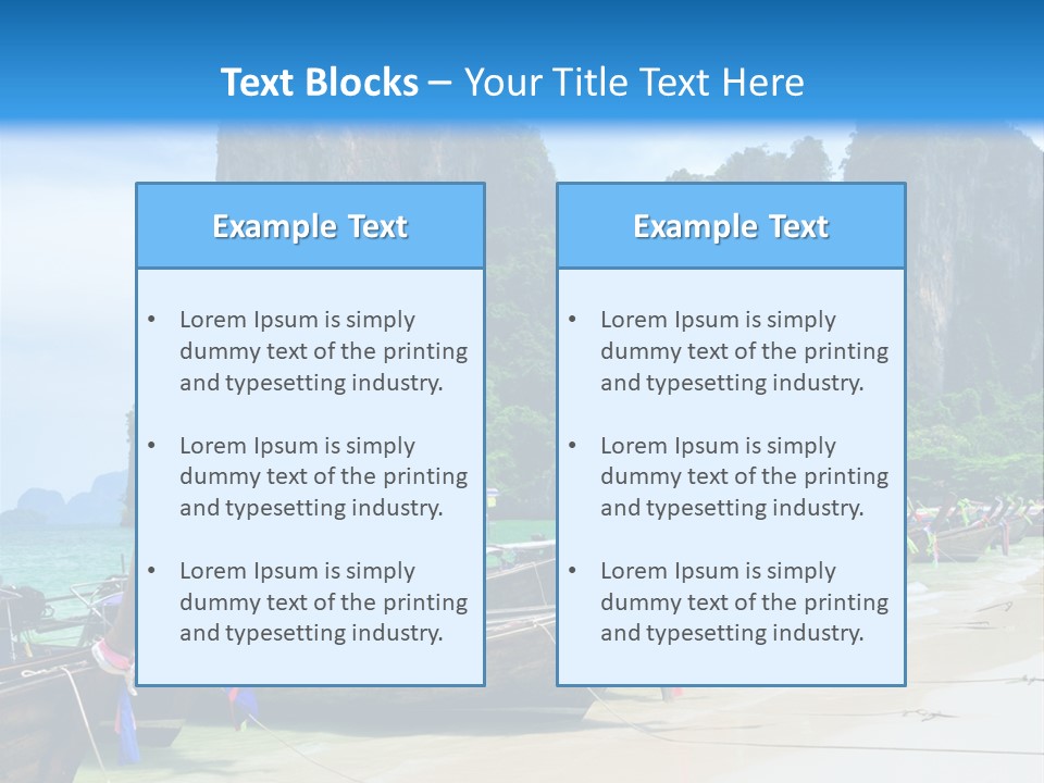 Tail Lagoon Thailand PowerPoint Template