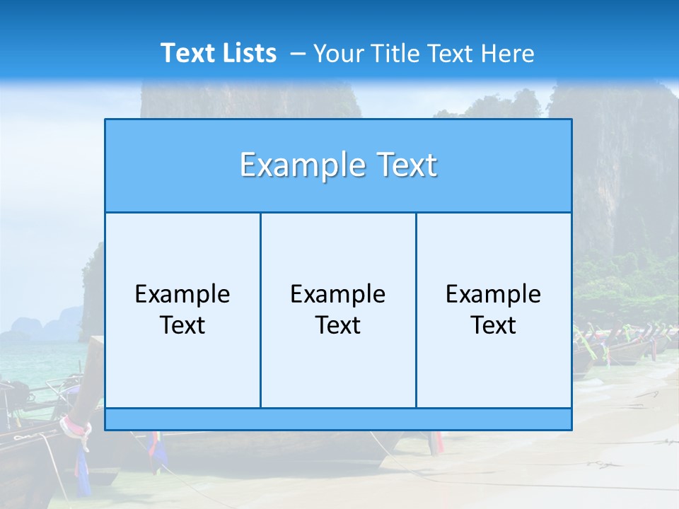 Tail Lagoon Thailand PowerPoint Template