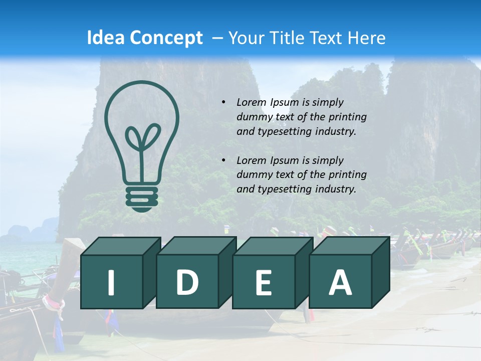 Tail Lagoon Thailand PowerPoint Template