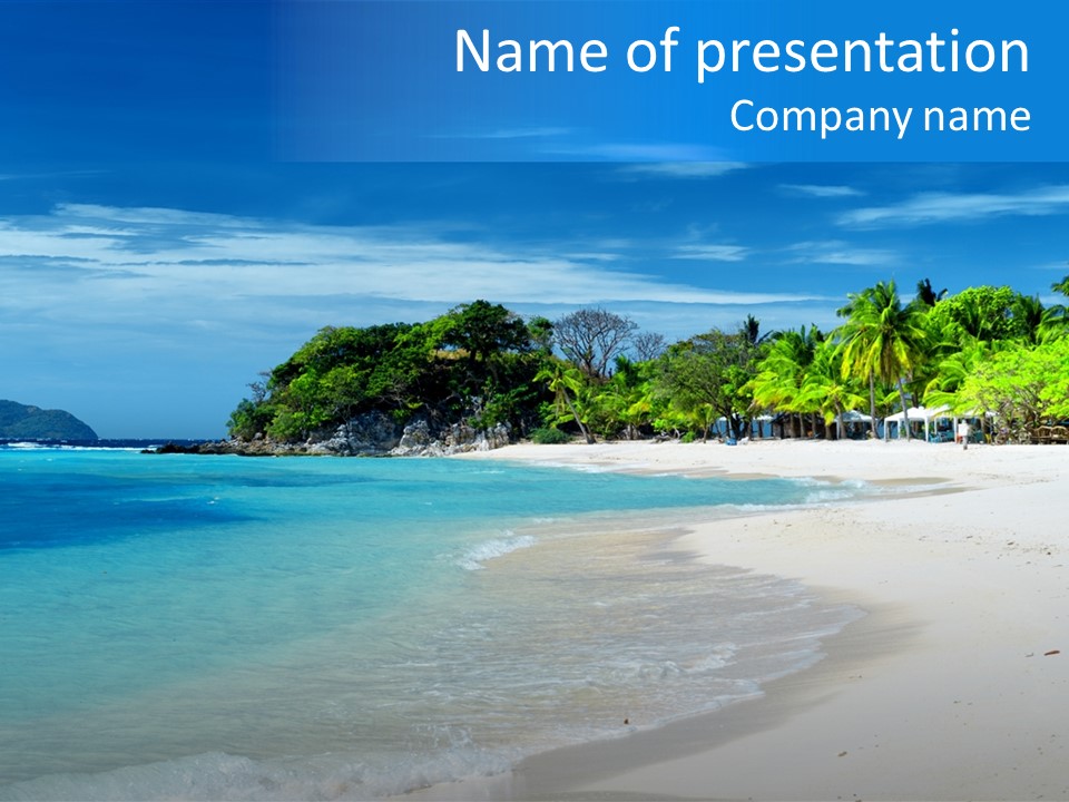 Cloud Tropical Landscape PowerPoint Template