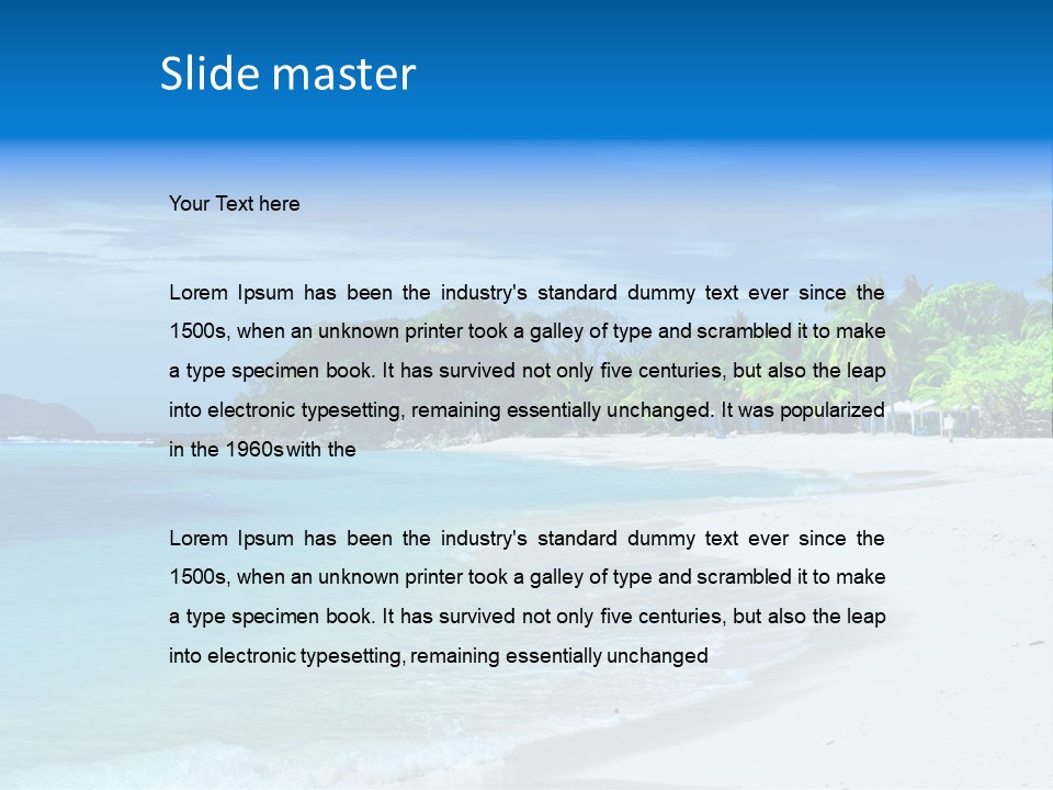 Cloud Tropical Landscape PowerPoint Template