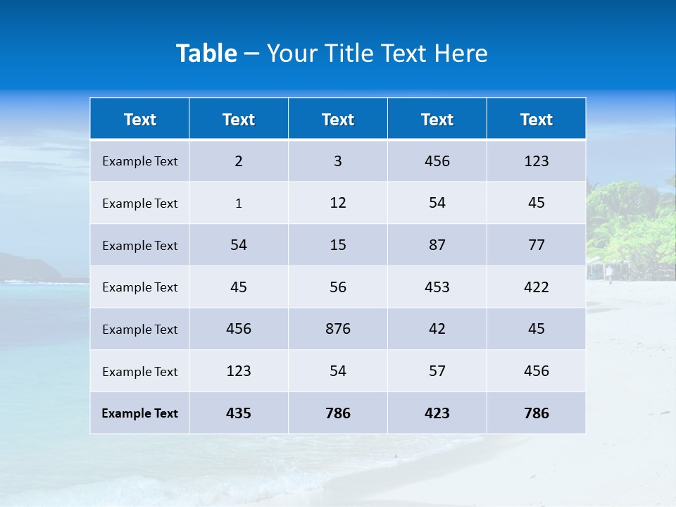 Cloud Tropical Landscape PowerPoint Template