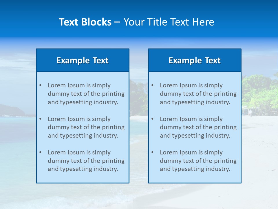 Cloud Tropical Landscape PowerPoint Template