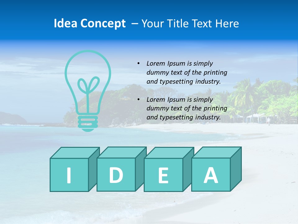 Cloud Tropical Landscape PowerPoint Template