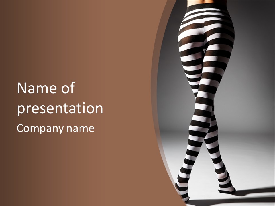 Sensuality Nature Leg PowerPoint Template