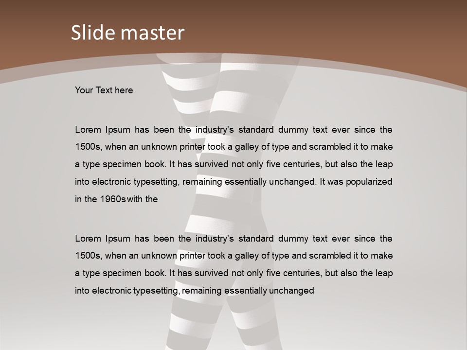Sensuality Nature Leg PowerPoint Template