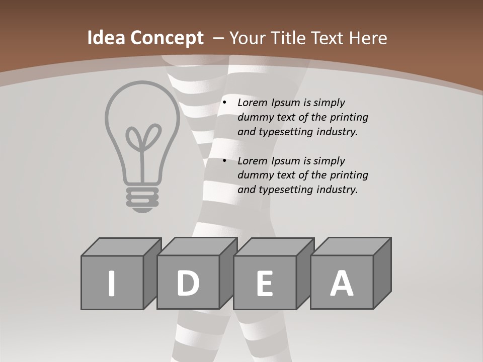 Sensuality Nature Leg PowerPoint Template
