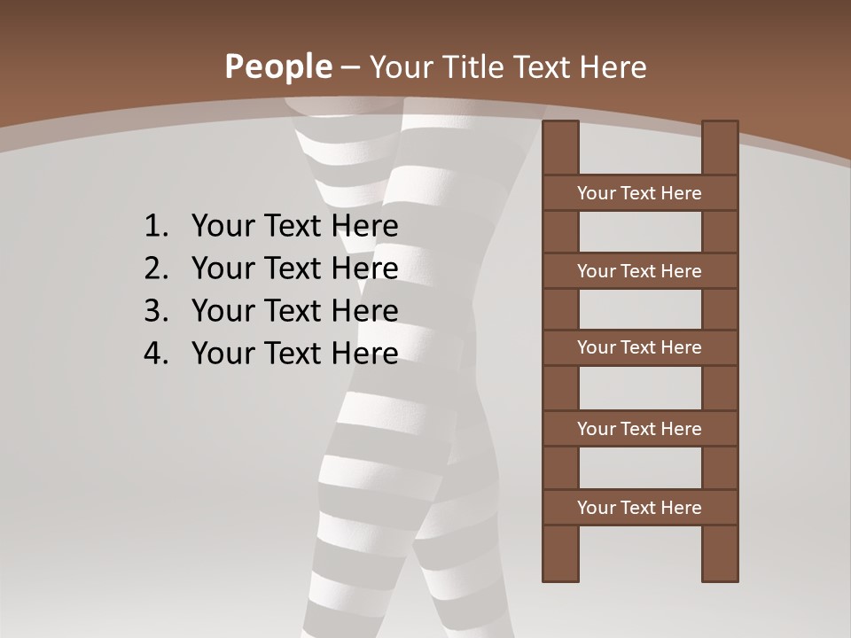 Sensuality Nature Leg PowerPoint Template