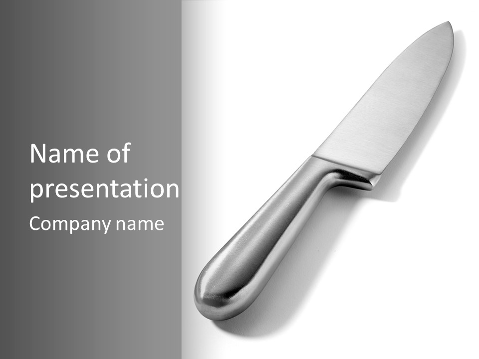 Steel Ware Steel Knife Stainless Steel PowerPoint Template