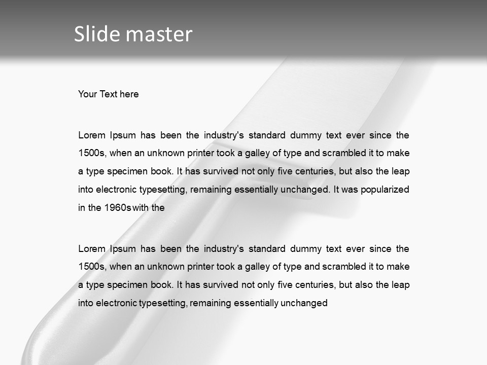 Steel Ware Steel Knife Stainless Steel PowerPoint Template