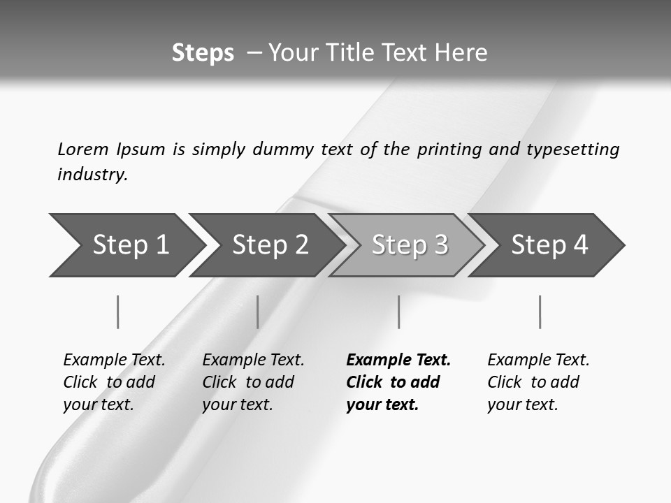 Steel Ware Steel Knife Stainless Steel PowerPoint Template