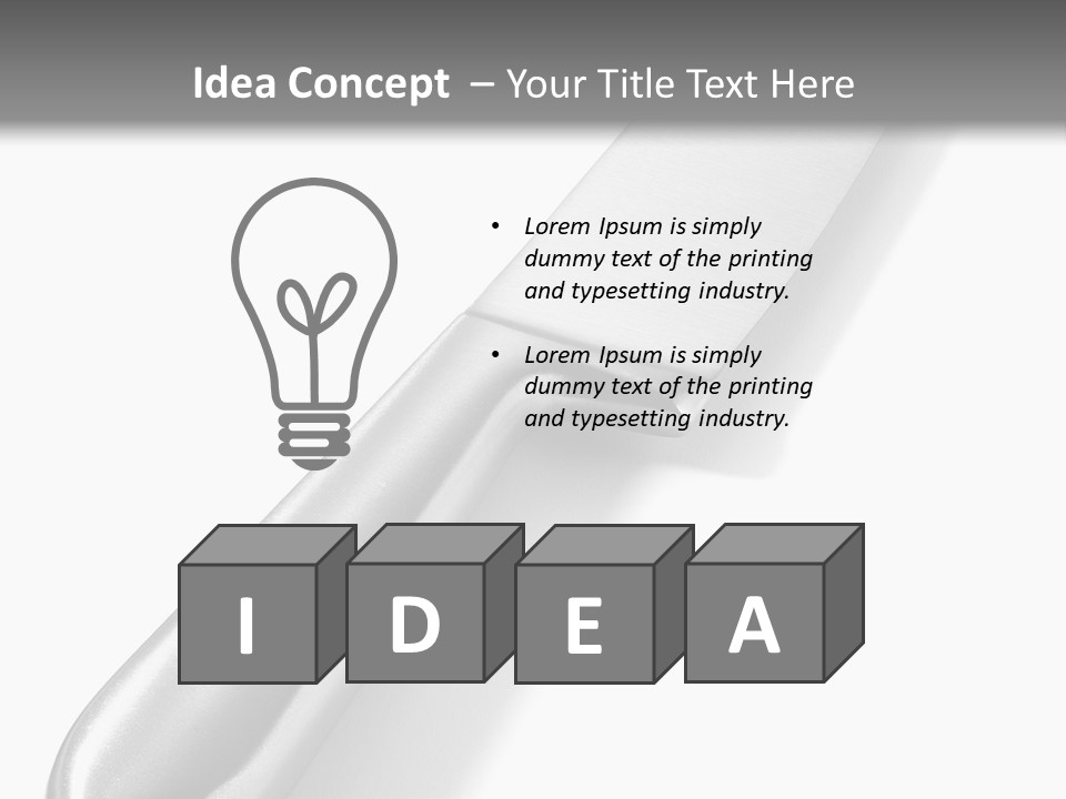 Steel Ware Steel Knife Stainless Steel PowerPoint Template