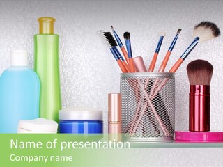 Container Wellness Lotion PowerPoint Template