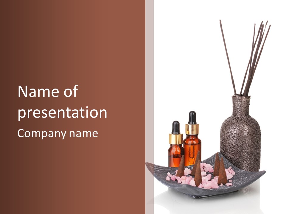 Spa Therapy Oil PowerPoint Template
