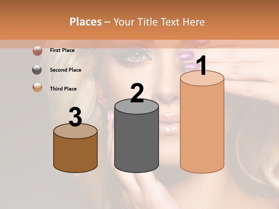 Girl Female Beautiful PowerPoint Template