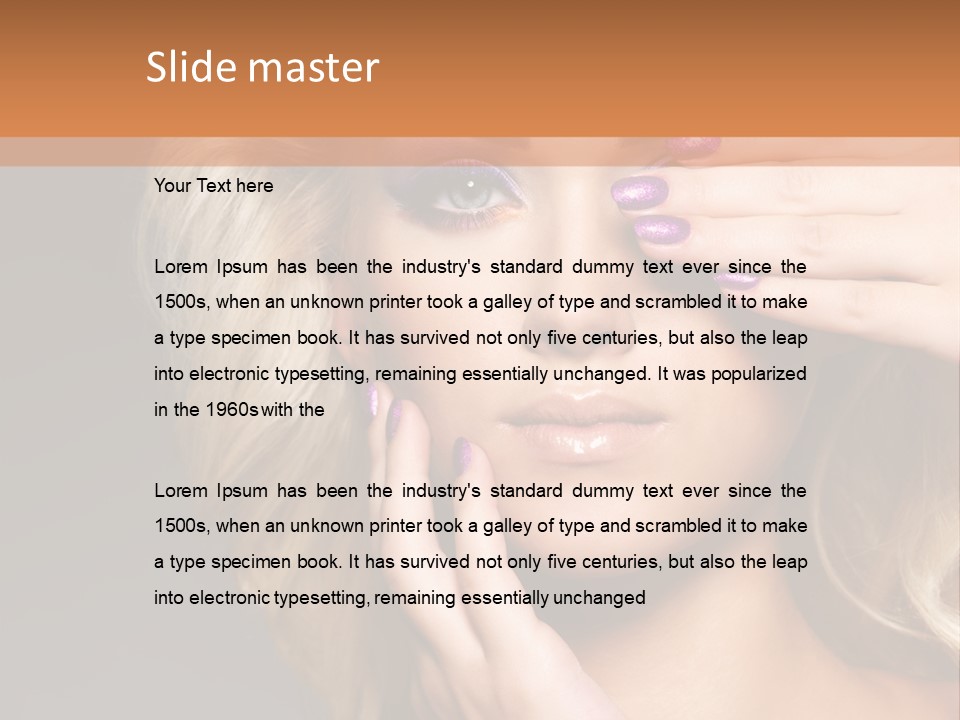 Girl Female Beautiful PowerPoint Template