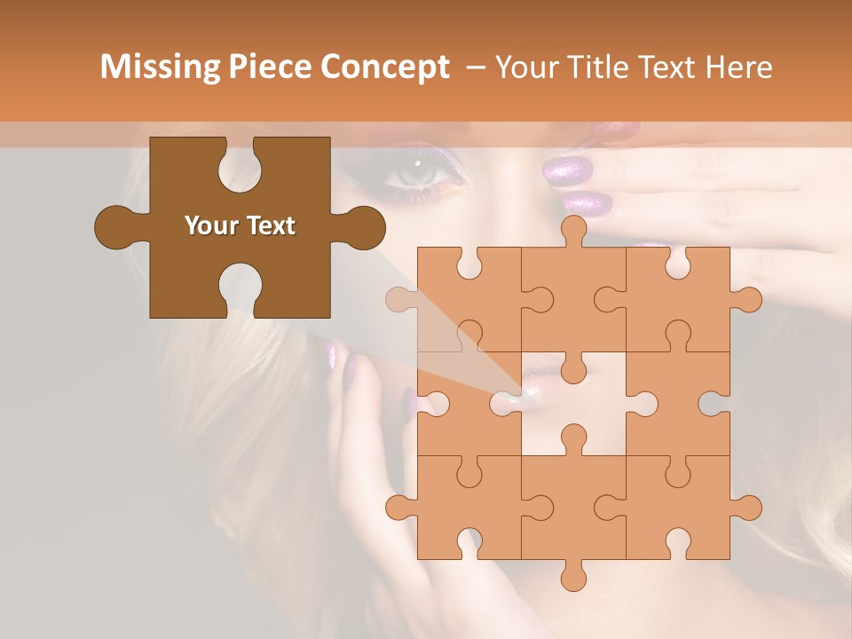 Girl Female Beautiful PowerPoint Template