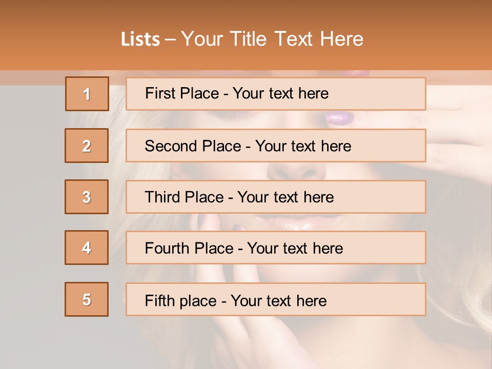 Girl Female Beautiful PowerPoint Template