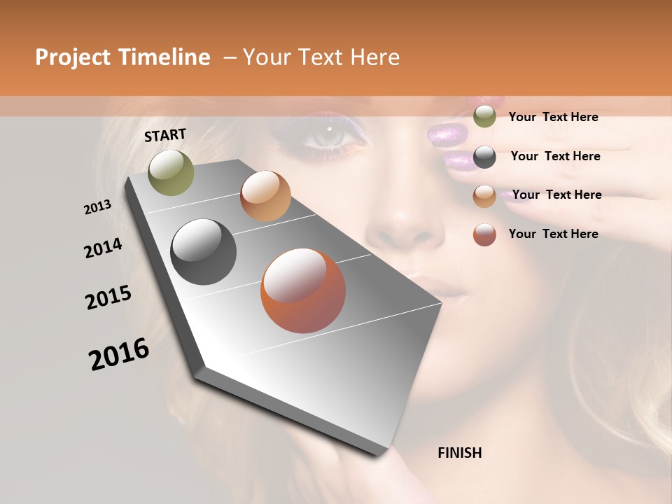 Girl Female Beautiful PowerPoint Template