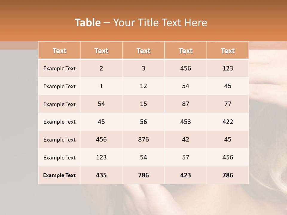 Girl Female Beautiful PowerPoint Template