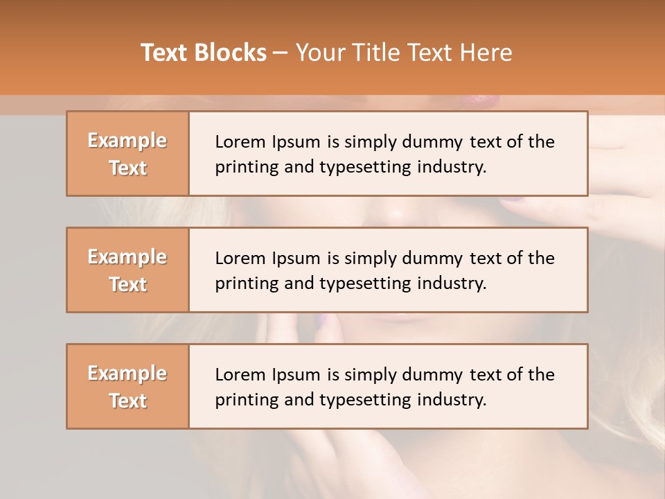 Girl Female Beautiful PowerPoint Template