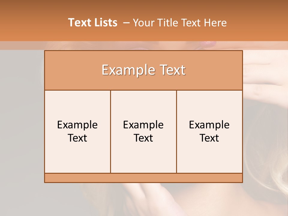 Girl Female Beautiful PowerPoint Template