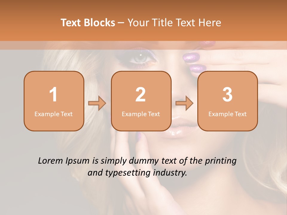 Girl Female Beautiful PowerPoint Template