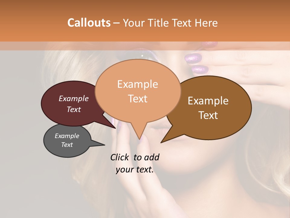 Girl Female Beautiful PowerPoint Template