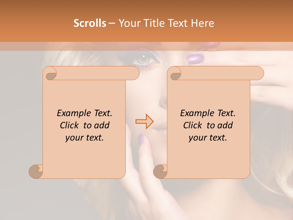 Girl Female Beautiful PowerPoint Template