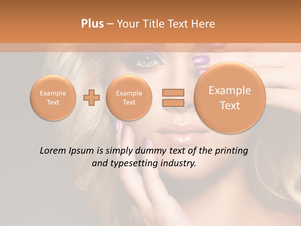 Girl Female Beautiful PowerPoint Template