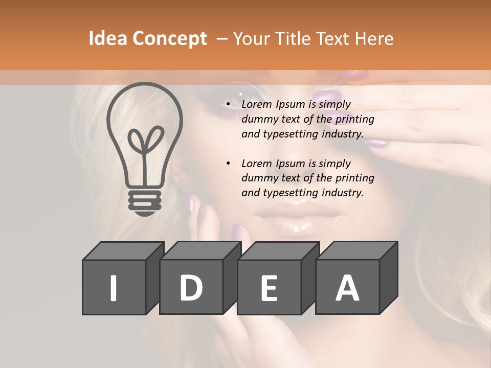 Girl Female Beautiful PowerPoint Template