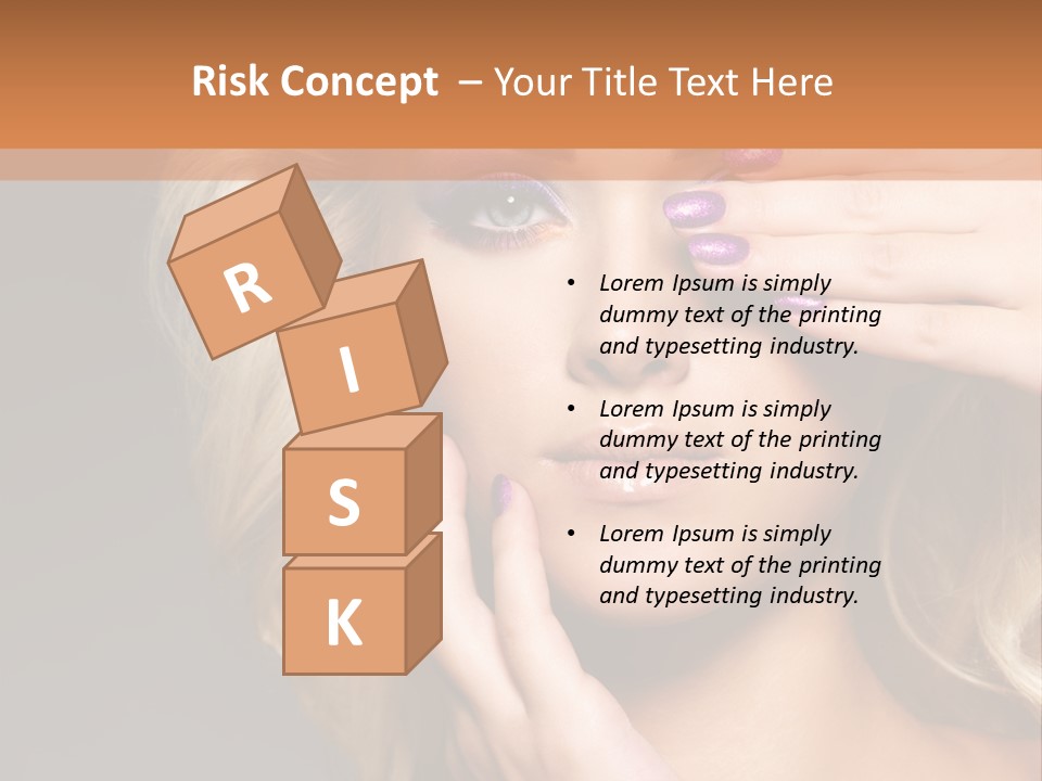 Girl Female Beautiful PowerPoint Template