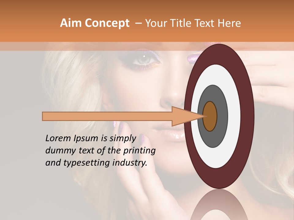 Girl Female Beautiful PowerPoint Template